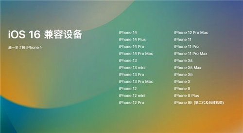 iOS16系统界面示意图