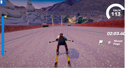 滑雪选手腾空特写